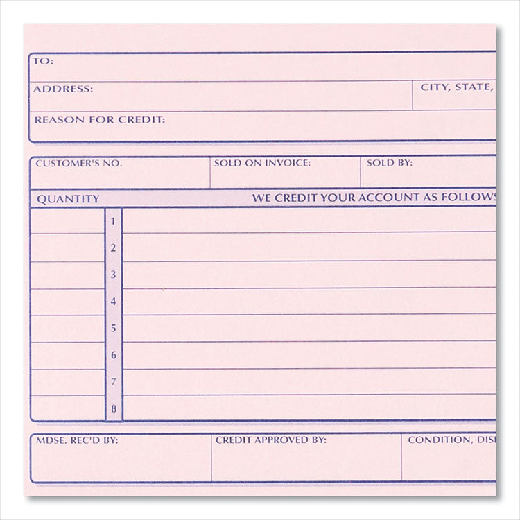 Rediform® Credit Memo Book, Three-Part Carbonless, 5.5 x 7.88, 50 Forms Total (RED7L787) Each