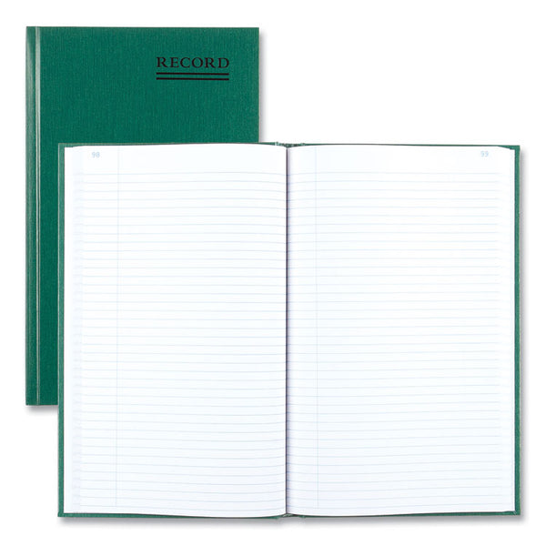 National® Emerald Series Account Book, Green Cover, 12.25 x 7.25 Sheets, 500 Sheets/Book (RED56151)