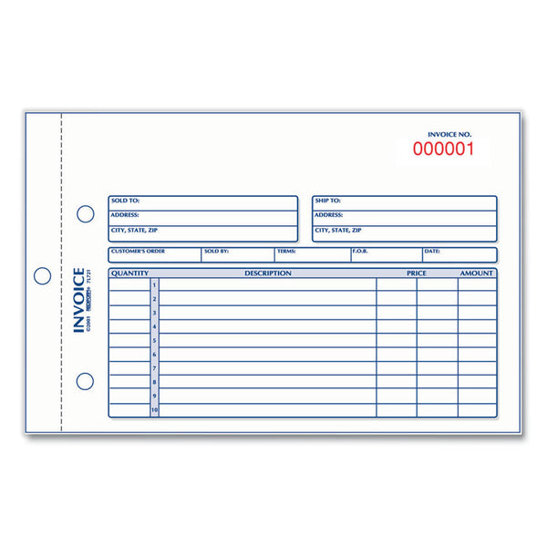 Rediform® Invoice Book, Two-Part Carbonless, 5.5 x 7.88, 50 Forms Total (RED7L721) Each