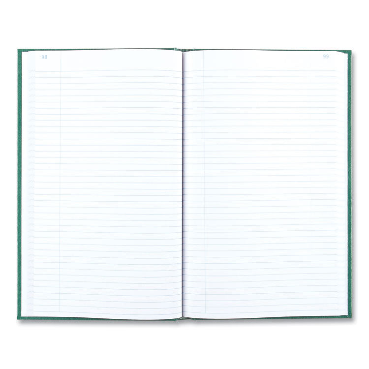 National® Emerald Series Account Book, Green Cover, 12.25 x 7.25 Sheets, 500 Sheets/Book (RED56151) Each