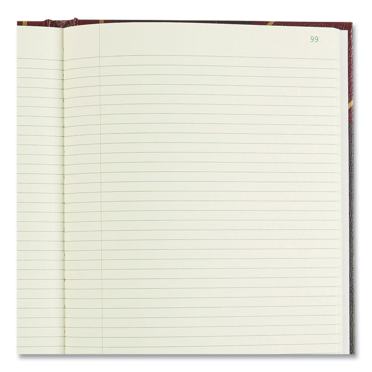 National® Texthide Record Book, 1-Subject, Medium/College Rule, Black/Burgundy Cover, (500) 14 x 8.5 Sheets (RED57151) Each