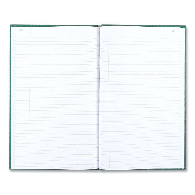 National® Emerald Series Account Book, Green Cover, 12.25 x 7.25 Sheets, 150 Sheets/Book (RED56111) Each