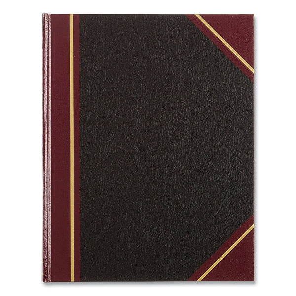 National® Texthide Eye-Ease Record Book, Black/Burgundy/Gold Cover, 10.38 x 8.38 Sheets, 300 Sheets/Book (RED56231)