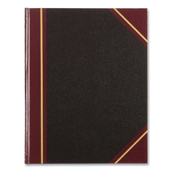 National® Texthide Eye-Ease Record Book, Black/Burgundy/Gold Cover, 10.38 x 8.38 Sheets, 300 Sheets/Book (RED56231) Each