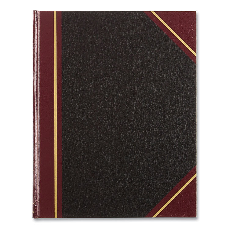 National® Texthide Eye-Ease Record Book, Black/Burgundy/Gold Cover, 10.38 x 8.38 Sheets, 300 Sheets/Book (RED56231) Each
