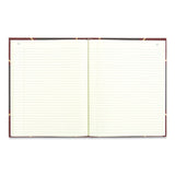 National® Texthide Eye-Ease Record Book, Black/Burgundy/Gold Cover, 10.38 x 8.38 Sheets, 300 Sheets/Book (RED56231) Each