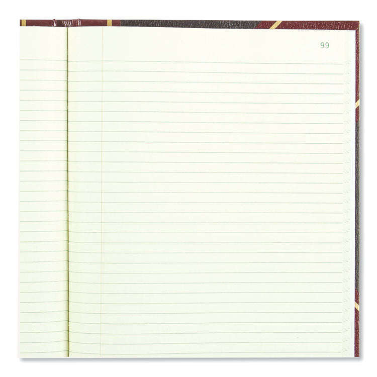 National® Texthide Eye-Ease Record Book, Black/Burgundy/Gold Cover, 10.38 x 8.38 Sheets, 150 Sheets/Book (RED56211) Each