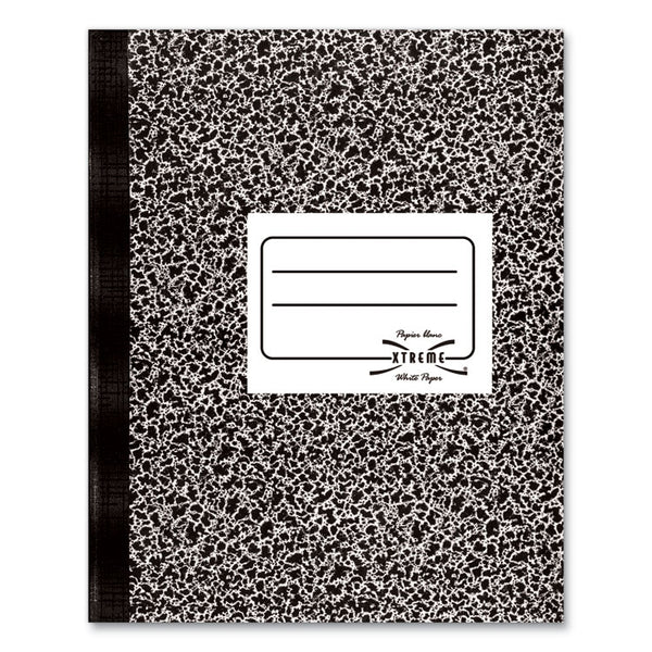National® Composition Book, Medium/College Rule, Black Marble Cover, (80) 11 x 8.38 Sheets (RED43481)