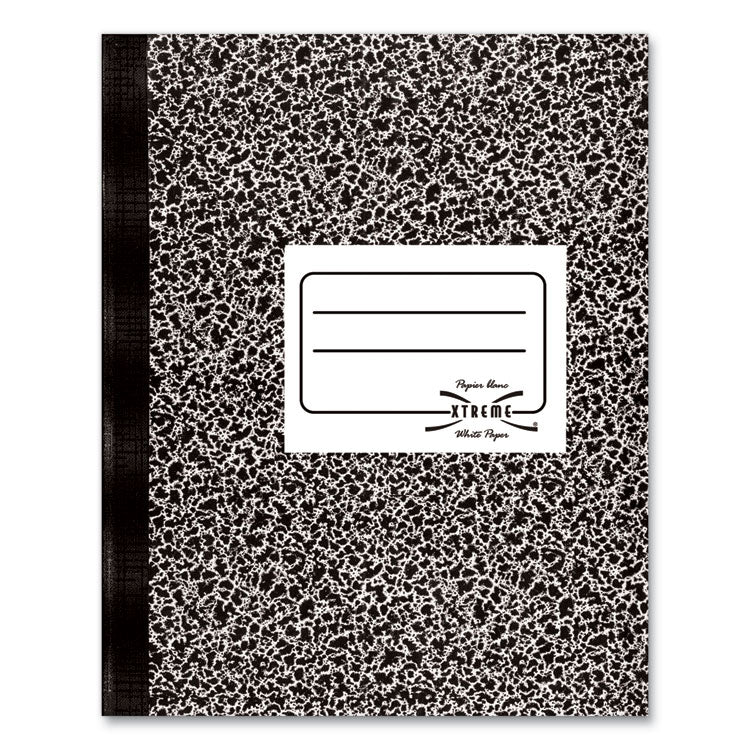 National® Composition Book, Medium/College Rule, Black Marble Cover, (80) 11 x 8.38 Sheets (RED43481) Each