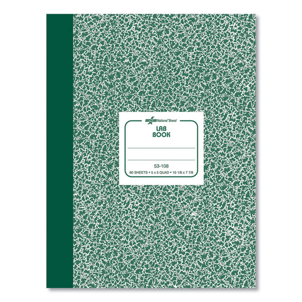 National® Composition Lab Notebook, Quadrille Rule, Green Cover, (60) 10.13 x 7.88 Sheets (RED53108)