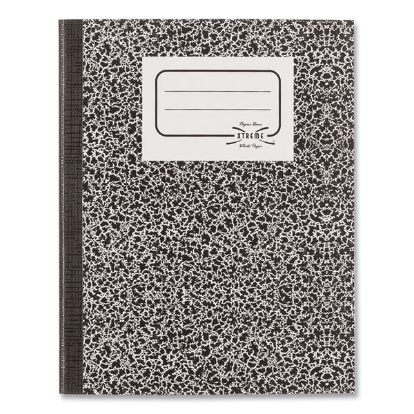 National® Composition Book, Wide/Legal Rule, Black Marble Cover, (80) 10 x 7.88 Sheets (RED43460)