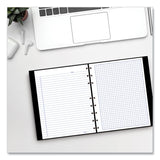 Blueline® NotePro Quad Notebook, Data/Lab-Record Format with Narrow and Quadrille Rule Sections, Black Cover, (96) 9.25 x 7.25 Sheets (REDA44C81)