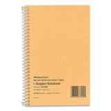 National® Single-Subject Wirebound Notebooks, Narrow Rule, Brown Paperboard Cover, (80) 7.75 x 5 Sheets (RED33002) Each