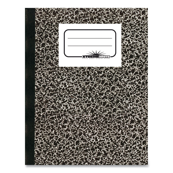 National® Composition Book, Medium/College Rule, Black Marble Cover, (80) 10 x 7.88 Sheets (RED43461)