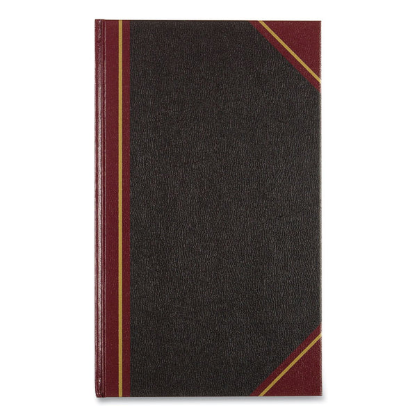 National® Texthide Record Book, 1-Subject, Medium/College Rule, Black/Burgundy Cover, (500) 14 x 8.5 Sheets (RED57151)