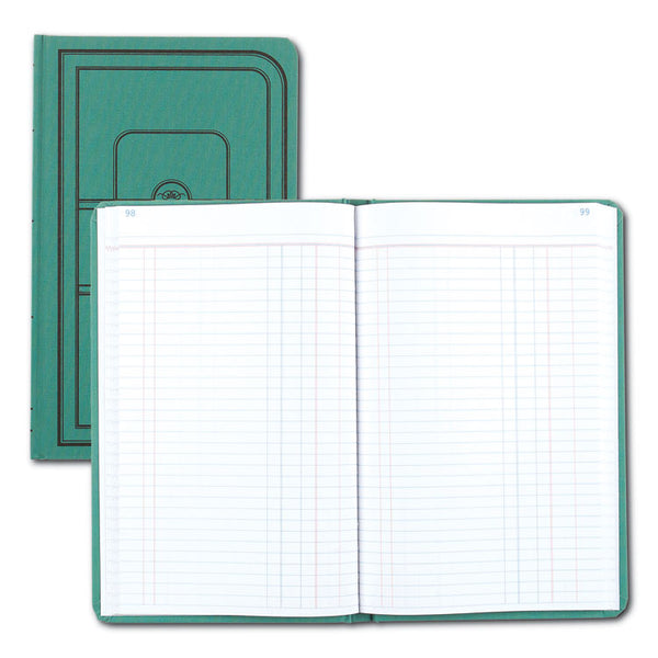 National® Tuff Series Accounting Journal, Single-Page 8-Column Accounting Format, Green Cover, 12 x 7.5 Sheets, 500 Sheets/Book (REDA66500J) Each
