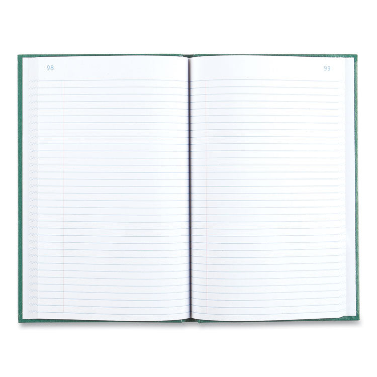 National® Emerald Series Account Book, Green Cover, 9.63 x 6.25 Sheets, 200 Sheets/Book (RED56521) Each