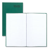 National® Emerald Series Account Book, Green Cover, 12.25 x 7.25 Sheets, 150 Sheets/Book (RED56111) Each