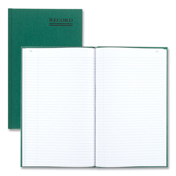 National® Emerald Series Account Book, Green Cover, 12.25 x 7.25 Sheets, 150 Sheets/Book (RED56111)