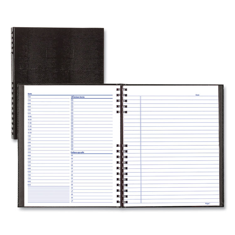 Blueline® NotePro Undated Daily Planner, 10.75 x 8.5, Black Cover, Undated (REDA30C81)