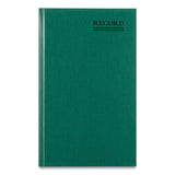 National® Emerald Series Account Book, Green Cover, 12.25 x 7.25 Sheets, 500 Sheets/Book (RED56151) Each