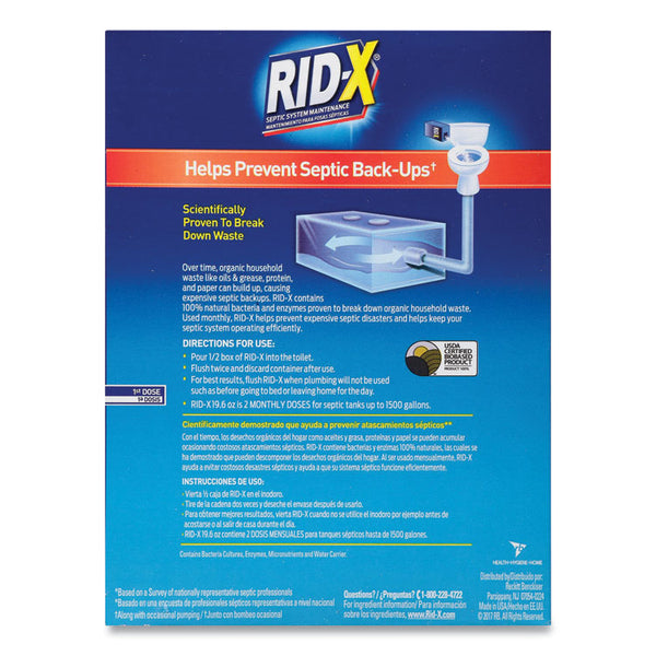 RID-X® Septic System Treatment Concentrated Powder, 19.6 oz, 6/Carton (RAC80307) Case of 6