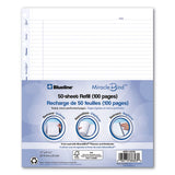 Blueline® MiracleBind Ruled Paper Refill Sheets for all MiracleBind Notebooks and Planners, 11 x 9.06, White/Blue Sheets, Undated (REDAFR11050R)