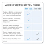 TOPS™ Four-Part 1099-NEC Continuous Tax Forms, Four-Part Carbonless, 8.5 x 5.5, 2 Forms/Sheet, 24 Forms Total (TOP2299NEC) Case Of 360