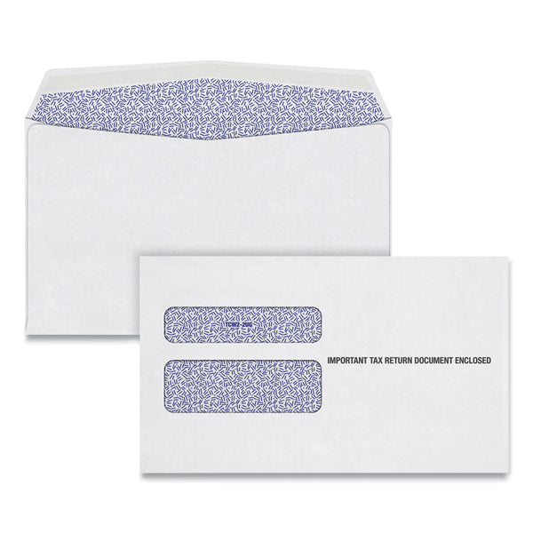 TOPS™ W-2 Laser Double Window Envelope, Commercial Flap, Gummed Closure, 5.63 x 9, White, 24/Pack (TOP2219C) Pack of 24