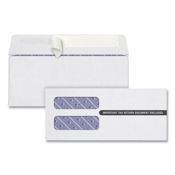 TOPS™ 1099 Double Window Envelope, Commercial Flap, Self-Adhesive Closure, 3.75 x 8.75, White, 24/Pack (TOP2222PS3) Pack of 24