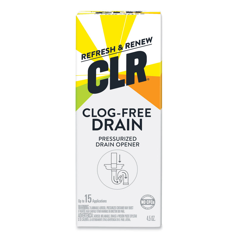 CLR Clog-Free Drain Cleaner, 4.5 oz Aerosol Spray, 6/Carton (JELPP6) Case of 6