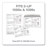 TOPS™ 1099 Double Window Envelope, Commercial Flap, Gummed Closure, 5.63 x 9, White, 24/Pack (TOP22222) Pack of 24