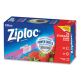 Ziploc® Slider Storage Bags, 1 qt, 5.88" x 7.88", Clear, 76 Bags/Box, 9 Boxes/Carton (SJN316490) Case of 9