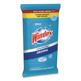 Windex® Glass and Surface Wet Wipe, Cloth, 7 x 8, Unscented, White, 38/Pack (SJN378032EA) Each