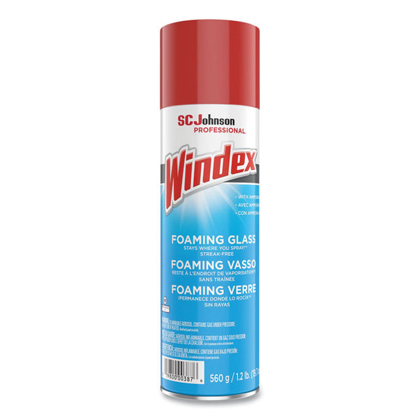 Windex® Foaming Glass Cleaner, Fresh, 20 oz Aerosol Spray, 6/Carton (SJN333813)