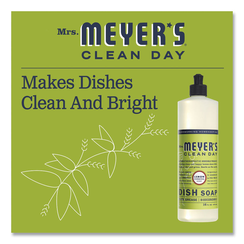 Mrs. Meyer's® Dish Soap, Lemon Scent, 16 oz, Bottle, 6/Carton (SJN372575) Case of 6