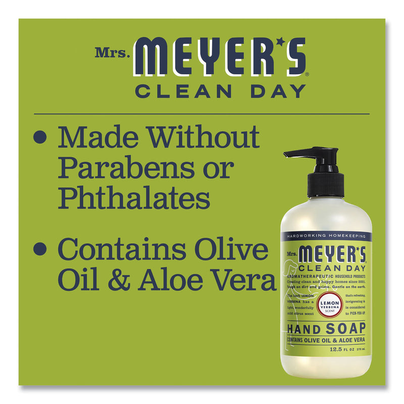 Mrs. Meyer's® Clean Day Liquid Hand Soap, Lemon Verbena Scent, 12.5 oz (SJN373205EA) Each