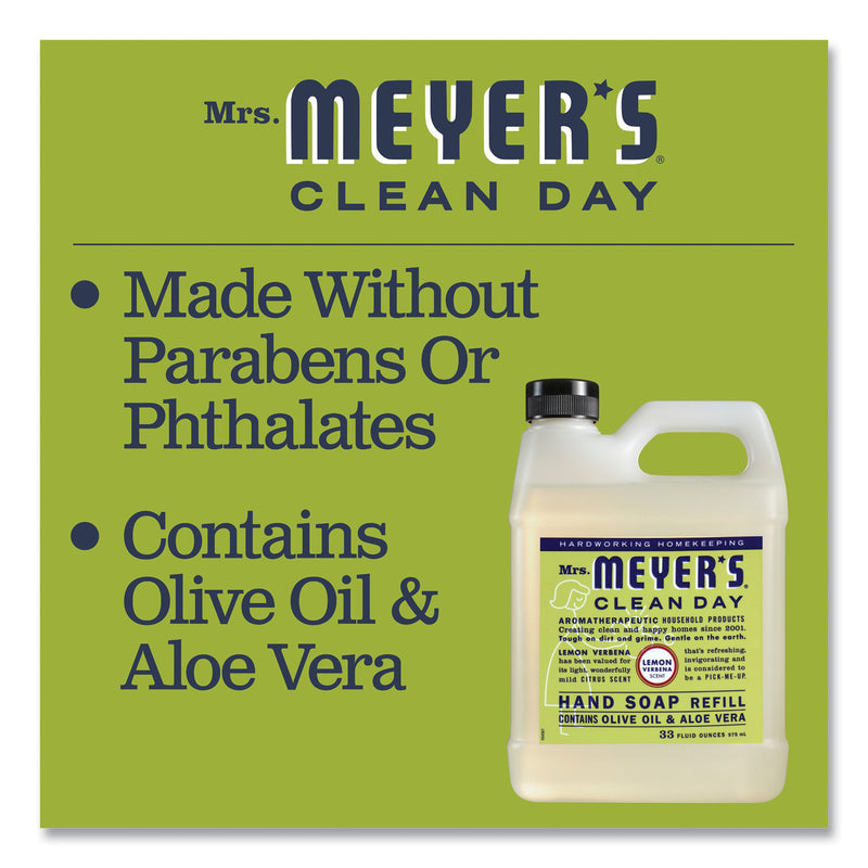 Mrs. Meyer's® Clean Day Liquid Hand Soap Refill, Lemon Scent, 33 oz, 6/Carton (SJN373219) Case of 6