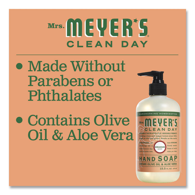 Mrs. Meyer's® Clean Day Liquid Hand Soap, Geranium, 12.5 oz, 6/Carton (SJN651332) Case of 6