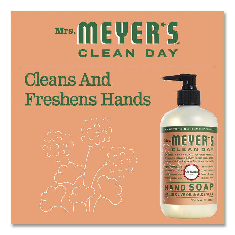 Mrs. Meyer's® Clean Day Liquid Hand Soap, Geranium, 12.5 oz, 6/Carton (SJN651332) Case of 6