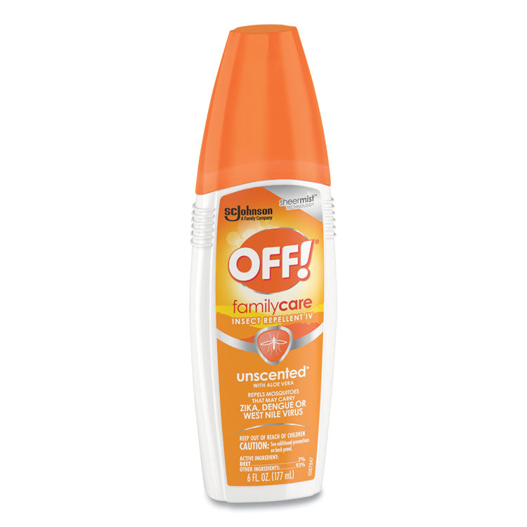 OFF!® FamilyCare Unscented Spray Insect Repellent, 6 oz Spray Bottle, 12/Carton (SJN654458) Case of 12
