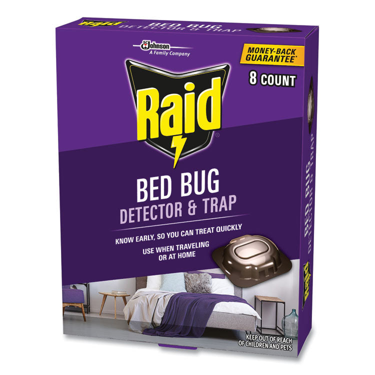 Raid® Bed Bug Detector and Trap, 0.19 lb Trap, 8 Traps (SJN674798EA) Each