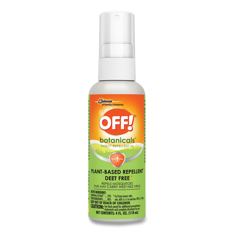 OFF!® Botanicals Insect Repellent, 4 oz Bottle, 8/Carton (SJN694971) Case of 8