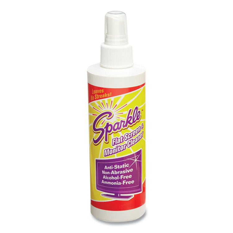 Sparkle Flat Screen and Monitor Cleaner, Pleasant Scent, 8 oz Bottle, 2/Pack (FUN50128) Pack of 2