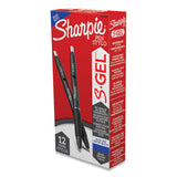 Sharpie® S-Gel™ S-Gel High-Performance Gel Pen, Retractable, Bold 1 mm, Blue Ink, Black Barrel, Dozen (SAN2096187) Box of 12