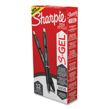 Sharpie® S-Gel™ S-Gel High-Performance Gel Pen, Retractable, Medium 0.7 mm, Black Ink, Black Barrel, Dozen (SAN2096159) Box of 12