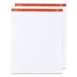 Universal™ Easel Pads/Flip Charts, Presentation Format (1" Rule), 27 x 34, White, 50 Sheets, 2/Carton (UNV35601)