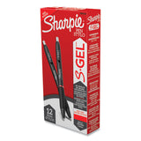 Sharpie® S-Gel™ S-Gel High-Performance Gel Pen, Retractable, Bold 1 mm, Red Ink, Black Barrel, Dozen (SAN2096136) Box of 12