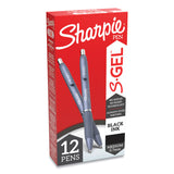 Sharpie® S-Gel™ S-Gel Fashion Barrel Gel Pen, Retractable, Medium 0.7 mm, Black Ink, Frost Blue Barrel, Dozen (SAN2126232) 1 Dozen