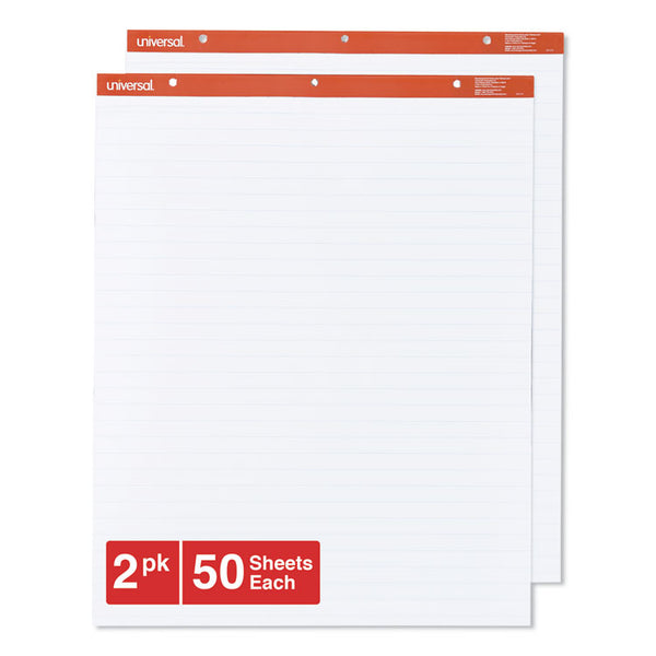 Universal™ Easel Pads/Flip Charts, Presentation Format (1" Rule), 27 x 34, White, 50 Sheets, 2/Carton (UNV35601)